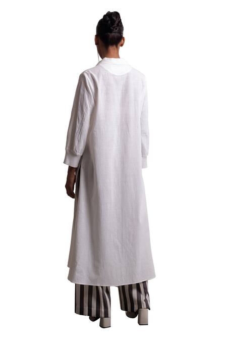 Shop Nautanky Ivory , Handloom Embroidery Balance Floral Kurta With Pant Shop_Nautanky_Ivory , Handloom Embroidery Balance Floral Kurta With Pant