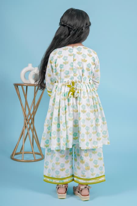 Kalp Luna Blossom Bud Print Anarkali With Pant