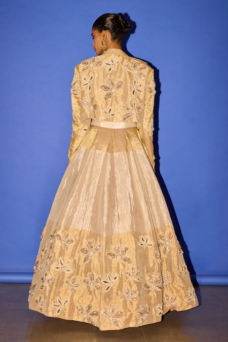 Esha Arora Floral Embroidered Blazer Lehenga Set 