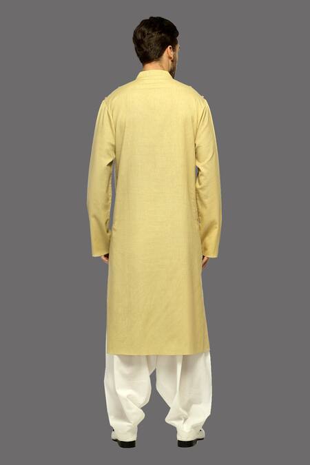 Shop A!A By Abrar Ali Beige Handloom Cotton Draped Kurta And Salwar Set at Aza Fashions Shop_A!A By Abrar Ali_Beige Handloom Cotton Draped Kurta And Salwar Set_at_Aza_Fashions
