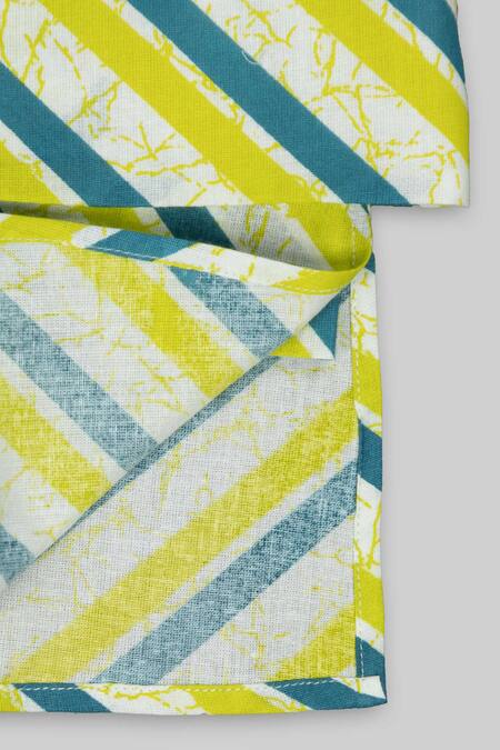 Champscloset_Multi Color Cotton Print Stripes Kurta Set_Online_at_Aza_Fashions