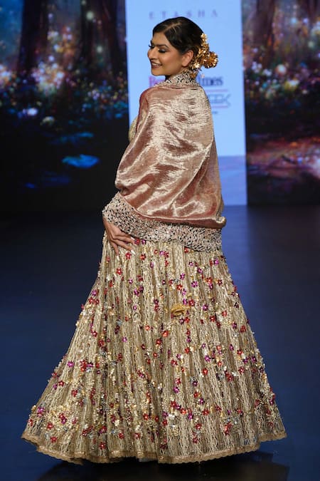 Etasha By Asha Jain 3D Embellished Lehenga Set 