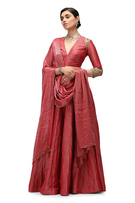 Buy Mimamsaa Red Maheshwari Beads Tanuja Embroidered Blouse Online at Aza Fashions Buy_Mimamsaa_Red Maheshwari Beads Tanuja Embroidered Blouse _Online_at_Aza_Fashions