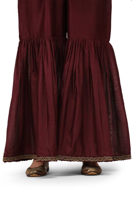 Buy Mimamsaa Pink Chanderi Silk Embroidery Round Ojaswini Bloom Border Anarkali With Sharara Online at Aza Fashions Buy_Mimamsaa_Pink Chanderi Silk Embroidery Round Ojaswini Bloom Border Anarkali With Sharara _Online_at_Aza_Fashions