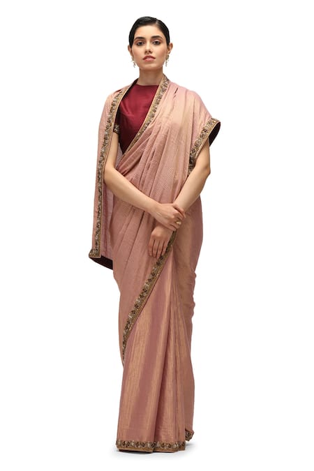 Mimamsaa Chitrani Embroidered Saree With Blouse 