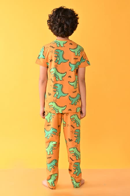 Anthrilo Dino Print T-Shirt & Pyjama Set 