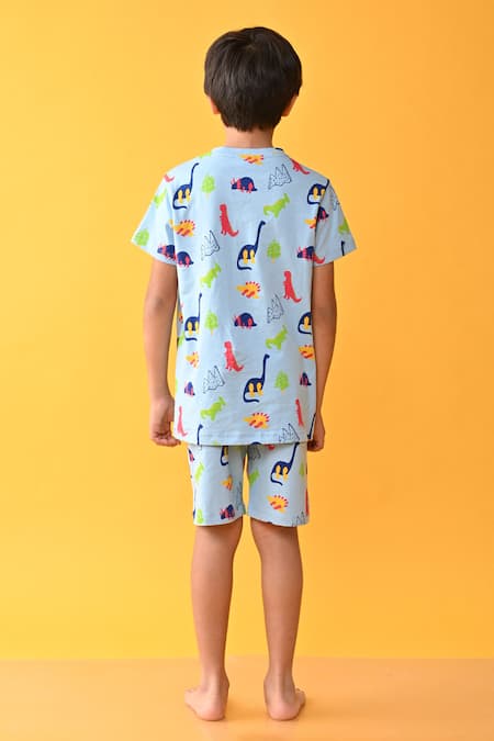 Anthrilo Dinosaur Print T-Shirt & Shorts Set 