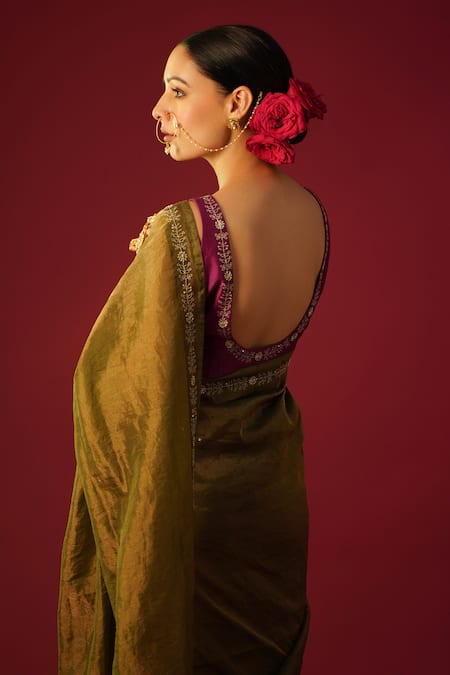 Rashi Jain Safa Embroidered Border Saree With Blouse 