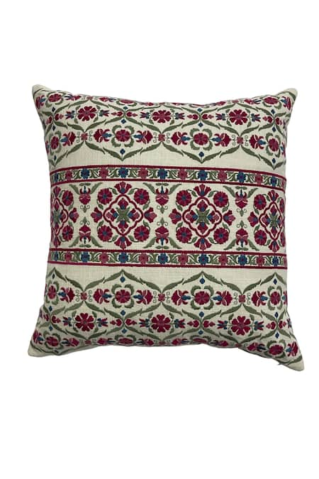 House of Inari Nurata Suzani Embroidered Cushion Cover 