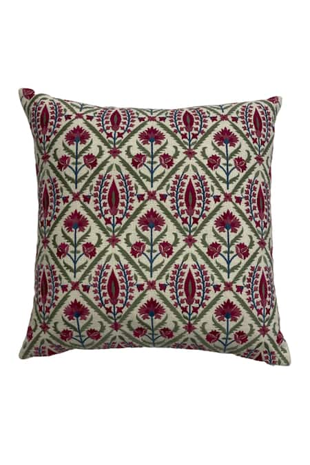 House of Inari Ura Suzani Embroidered Cushion Cover 