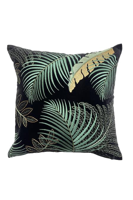 House of Inari Amazon Forest Embroidered Cushion Cover 