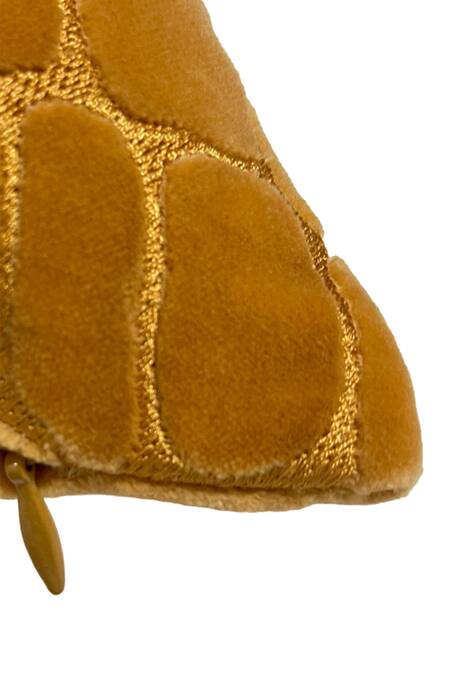 House Of Inari Yellow 100% Cotton Velvet Embroidery Abstract Cushion Cover Online at Aza Fashions House Of Inari_Yellow 100% Cotton Velvet Embroidery Abstract Cushion Cover_Online_at_Aza_Fashions