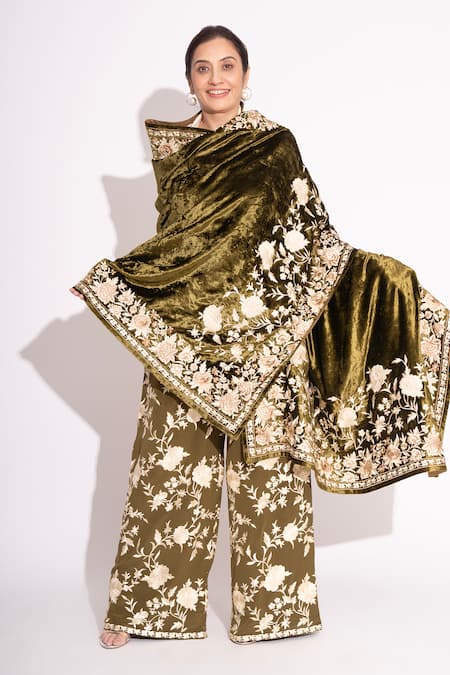 House of Inari Parsi Embroidered Stole 