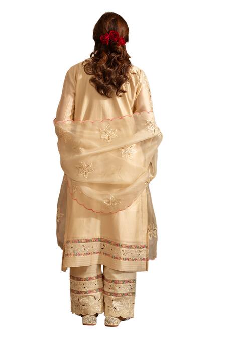 Shop House Of Inari Ivory , , Cotton, Embroidery, Gulchini Floral Kurta Set Online at Aza Fashions Shop_House Of Inari_Ivory , , Cotton, Embroidery, Gulchini Floral Kurta Set _Online_at_Aza_Fashions