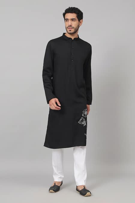 Hilo Design Stelo Stem Placement Embroidered Kurta 