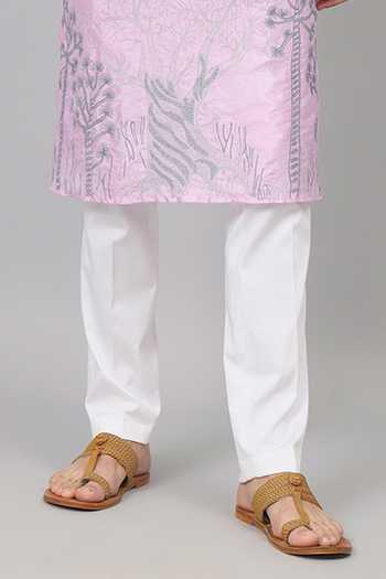 Hilo Design Purple Silk, Cotton Embroidery Lila Orchid Kurta With Pant Online at Aza Fashions Hilo Design_Purple Silk, Cotton Embroidery Lila Orchid Kurta With Pant _Online_at_Aza_Fashions
