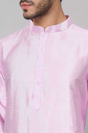 Buy Hilo Design Purple Silk, Cotton Embroidery Lila Orchid Kurta With Pant Buy_Hilo Design_Purple Silk, Cotton Embroidery Lila Orchid Kurta With Pant