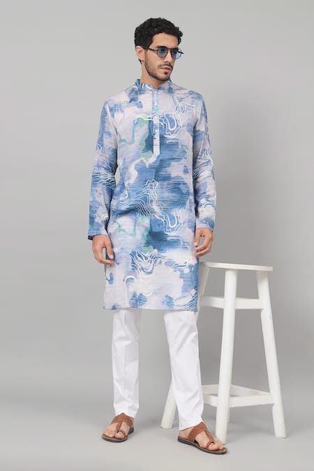 Hilo Design Marble Print Kurta With Pant 