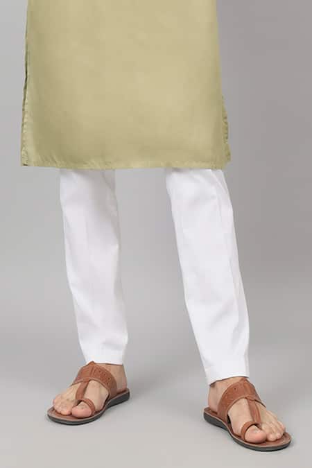 Hilo Design Green Gingham, Cotton Embroidery Motif Kurta And Pant Set Online at Aza Fashions Hilo Design_Green Gingham, Cotton Embroidery Motif Kurta And Pant Set_Online_at_Aza_Fashions