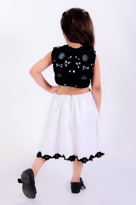 Shop Neha Gursahani Ivory Cotton Linen Embroidery Cutwork Blossom Dress at Aza Fashions Shop_Neha Gursahani_Ivory Cotton Linen Embroidery Cutwork Blossom Dress _at_Aza_Fashions