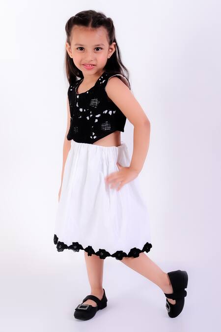 Neha Gursahani Ivory Cotton Linen Embroidery Cutwork Blossom Dress Online at Aza Fashions Neha Gursahani_Ivory Cotton Linen Embroidery Cutwork Blossom Dress _Online_at_Aza_Fashions