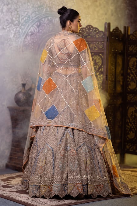 Raj Arora Embroidered Blouse Lehenga Set 