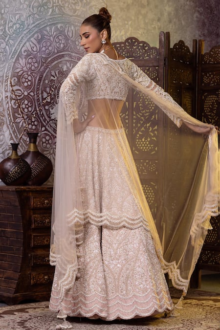 Raj Arora Pearls Embroidered Bridal Lehenga Set 