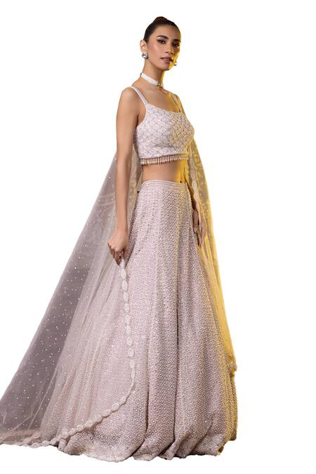 Buy Raj Arora Pink Organza Pearls, Sequins Square Neck And Embroidered Bridal Lehenga Set Online at Aza Fashions Buy_Raj Arora_Pink Organza Pearls, Sequins Square Neck And Embroidered Bridal Lehenga Set _Online_at_Aza_Fashions