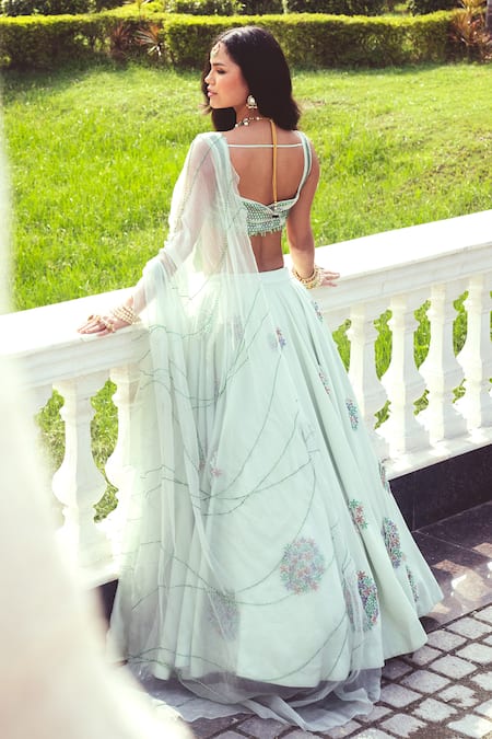 Khushboo Chugh Floral Applique Lehenga Set 