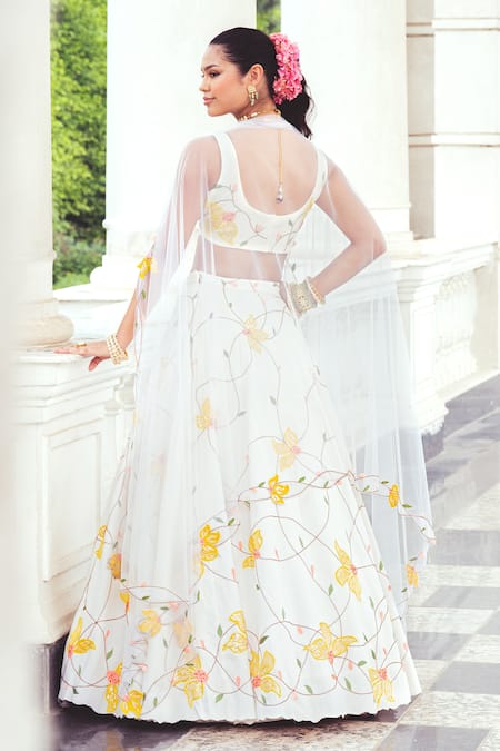 Khushboo Chugh Floral Bead Embellished Lehenga Set 