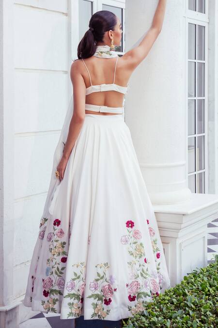 Khushboo Chugh Resham Embroidered Floral Lehenga Set 