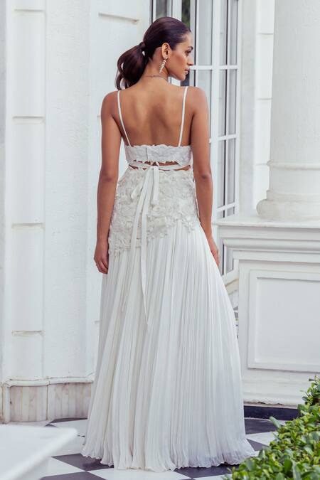 Khushboo Chugh Floral Applique Embellished Mermaid Lehenga With Blouse 