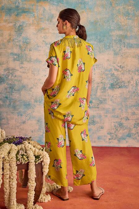 Priyanka Singh Floral Hamsa Print Tunic With Pant 