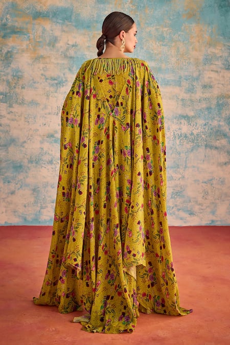 Priyanka Singh Asymmetric Floral Print Boho Dress 