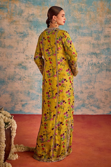 Priyanka Singh Silk Floral Print Farshi Dress 