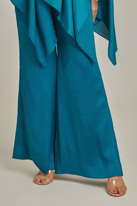 Buy One Knot One By Ashna Blue Crepe, Satin Cut Work, Sequins Neckline Embellished Kaftan And Pant Set Online at Aza Fashions Buy_One Knot One By Ashna_Blue Crepe, Satin Cut Work, Sequins Neckline Embellished Kaftan And Pant Set _Online_at_Aza_Fashions