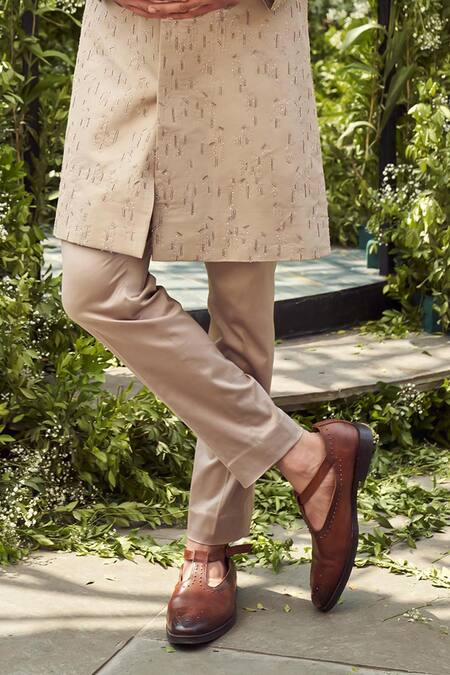 Varun Chakkilam Beige Tulle Silk Embroidery Zari Sherwani With Pant Online at Aza Fashions Varun Chakkilam_Beige Tulle Silk Embroidery Zari Sherwani With Pant _Online_at_Aza_Fashions