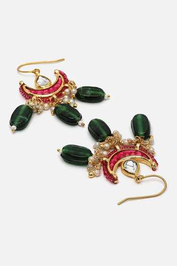 Dugran By Dugristyle Brown Pearls, Stones Kundan Embellished Pendant Necklace Set at Aza Fashions Dugran By Dugristyle_Brown Pearls, Stones Kundan Embellished Pendant Necklace Set _at_Aza_Fashions