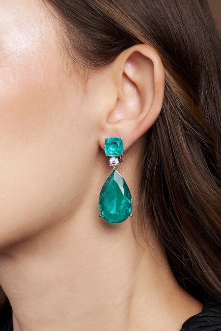 The Jewel Factor Ocean Droplet Earrings 