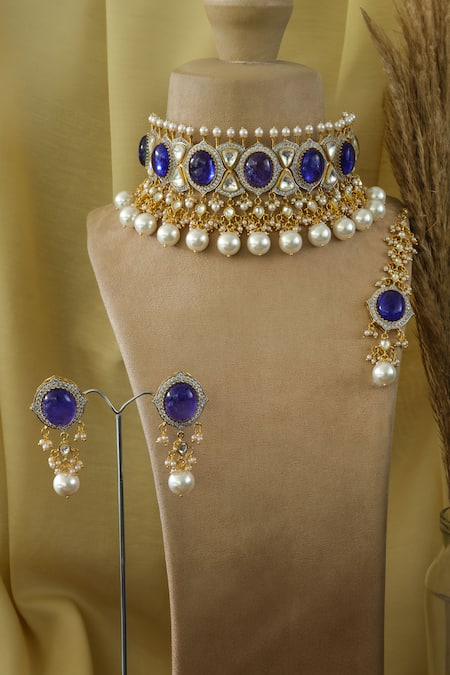 Studio6 Jewels Stone Embellished Choker Set 
