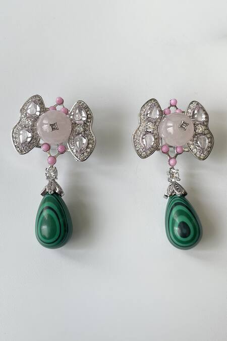 Buy_Studio6 Jewels_Multi Color Stones, Beads Embellished Pendant Necklace Set _Online_at_Aza_Fashions