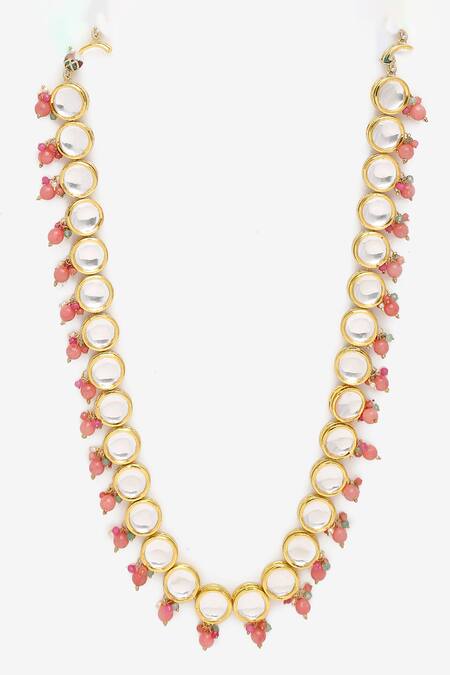 Buy Ruby Raang Gold Plated Hand Embellished Long Necklace Online at Aza Fashions Buy_Ruby Raang_Gold Plated Hand Embellished Long Necklace _Online_at_Aza_Fashions