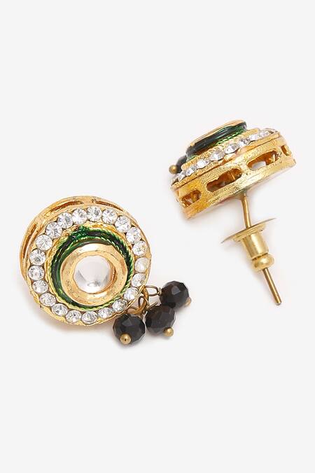 Shop Ruby Raang Black Beads Hand Embellished Choker Necklace Set Online at Aza Fashions Shop_Ruby Raang_Black Beads Hand Embellished Choker Necklace Set _Online_at_Aza_Fashions