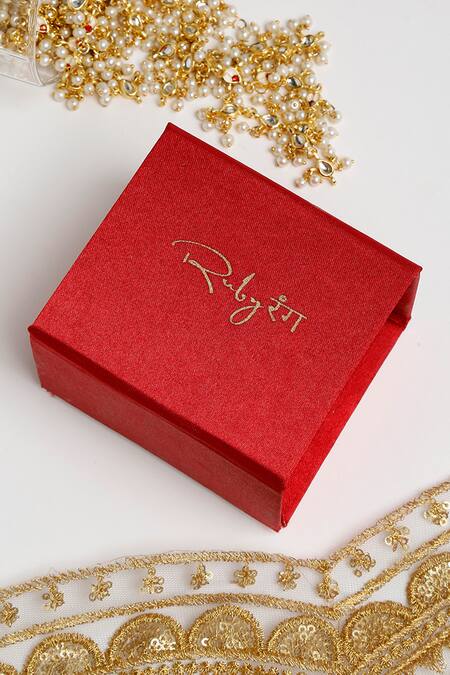 Ruby Raang Black Beads Hand Embellished Choker Necklace Set at Aza Fashions Ruby Raang_Black Beads Hand Embellished Choker Necklace Set _at_Aza_Fashions