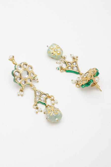 Shop Ruby Raang Multi Color Beads, Diamonds Kundan Embellished Long Necklace Set Online at Aza Fashions Shop_Ruby Raang_Multi Color Beads, Diamonds Kundan Embellished Long Necklace Set _Online_at_Aza_Fashions