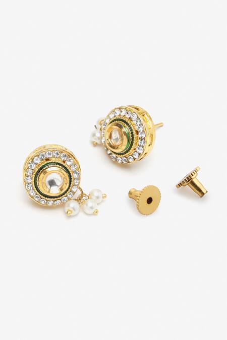 Shop Ruby Raang White Pearls, Stones Layered String Necklace Set Online at Aza Fashions Shop_Ruby Raang_White Pearls, Stones Layered String Necklace Set _Online_at_Aza_Fashions