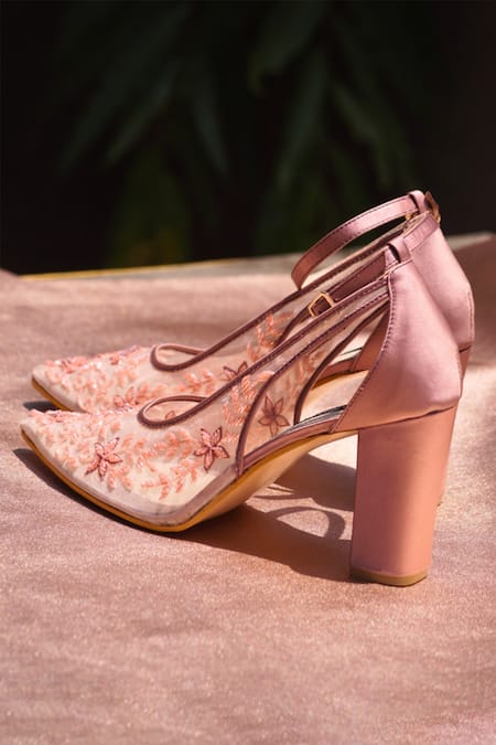 Shradha Hedau Footwear Couture Lia Floral Embellished Heels 