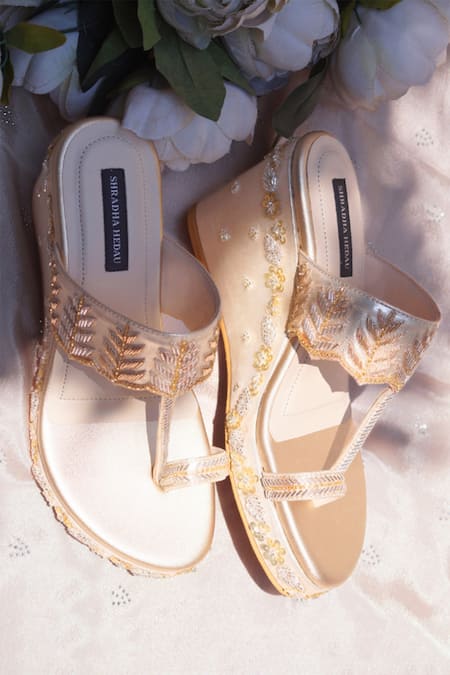 Shradha Hedau Footwear Couture Samira Embellished Kolhapuri Wedges 