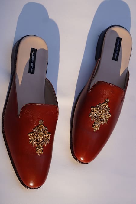 Shradha Hedau Footwear Couture Motif Embroidered Mules 