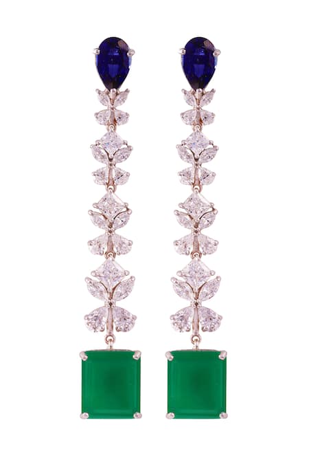 Prata Fiesta Fusion Floral Zirconia Earrings 